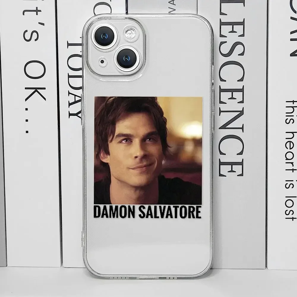 The Vampire Diaries Damon Phone Case for IPhone 11 12 13 14 15 16 Pro Mini X XS MAX 7 8 Plus Hot TV Show Shockproof Cover Fundas