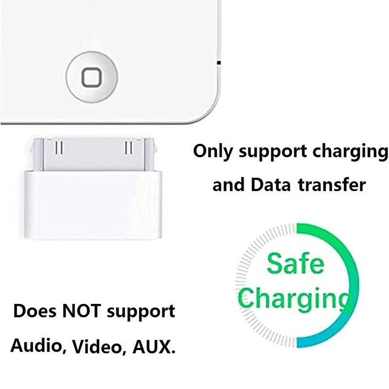 للإضاءة 8 دبوس أنثى إلى 30 دبوس ذكر محول آيفون 4 4s 3G 3Gs iPad 3 2 1 آي بود اللمس شحن مزامنة موصل محول