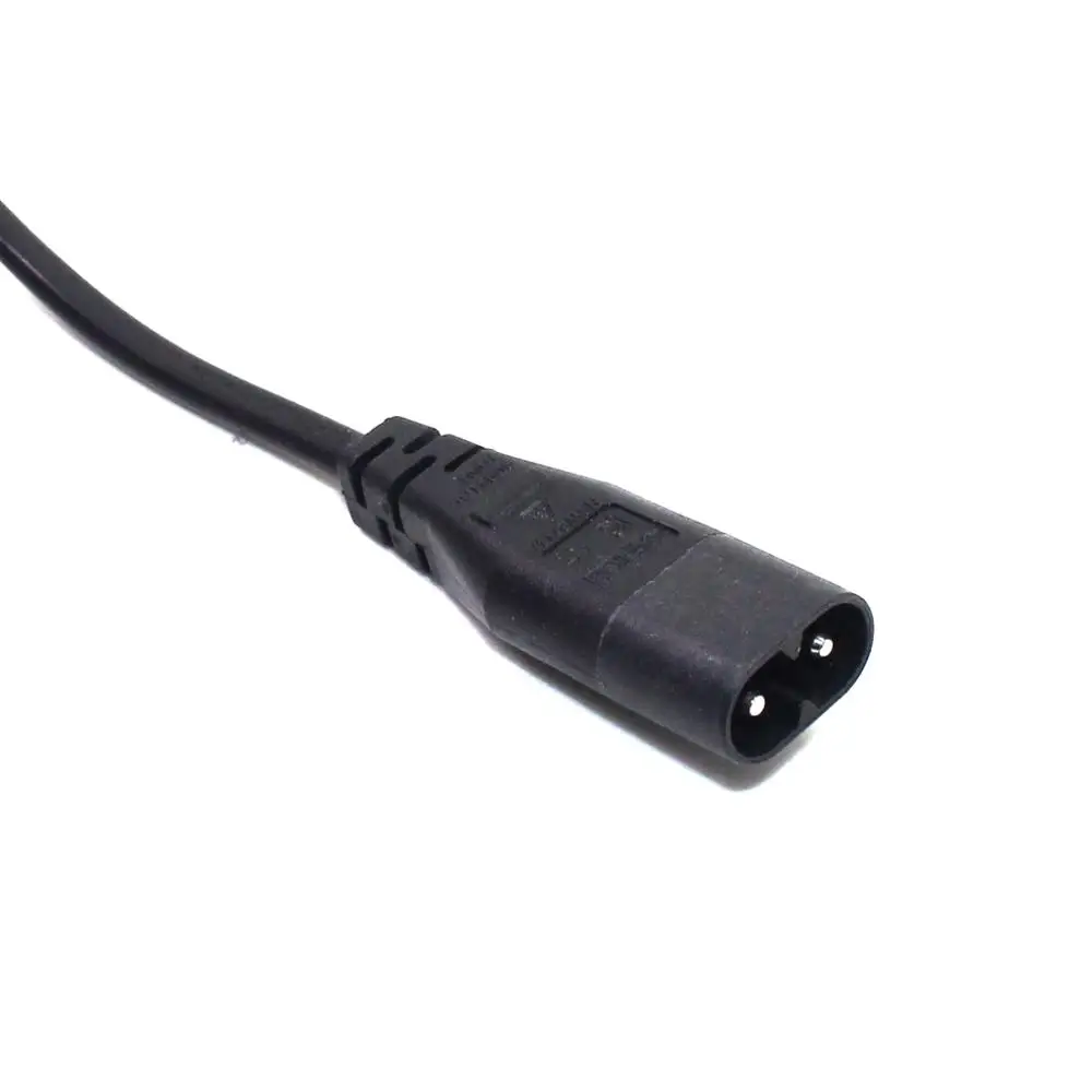 IEC Figure 8 Male to 2 Female 1 in 2 Out AC Power Cable, Length=30CM Black IEC320 C8 to 2X C7 Y Split AC Power Cord