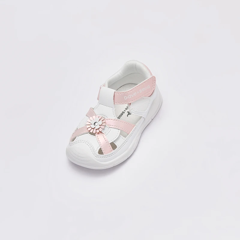 Dave Bella Pink Sandals Newborn Infant Baby Boys Shoes 0-18M Toddler Summer Sandals Rubber Sole Non-slip Shoes DB2241276