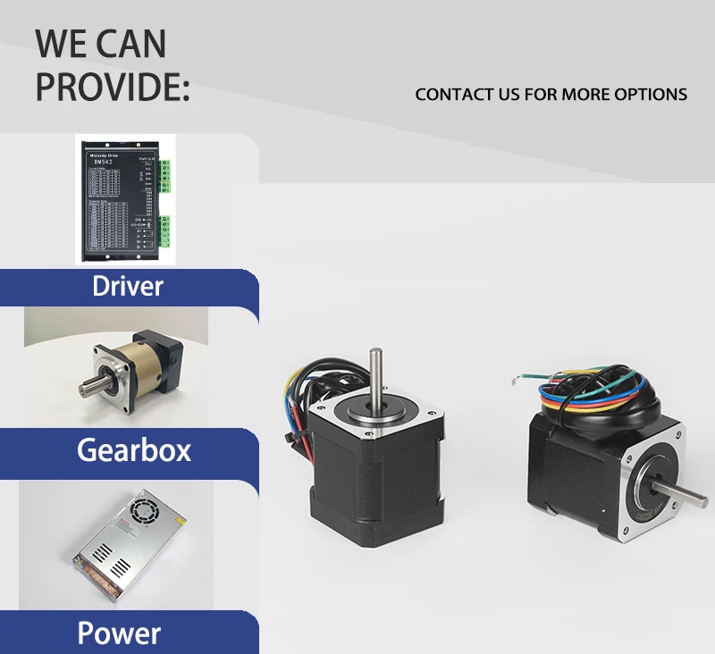 2 uds Emtech 2 fases NEMA 17/23/34 Motor paso a paso para máquinas CNC y máquina de coser Servo Motor paso a paso