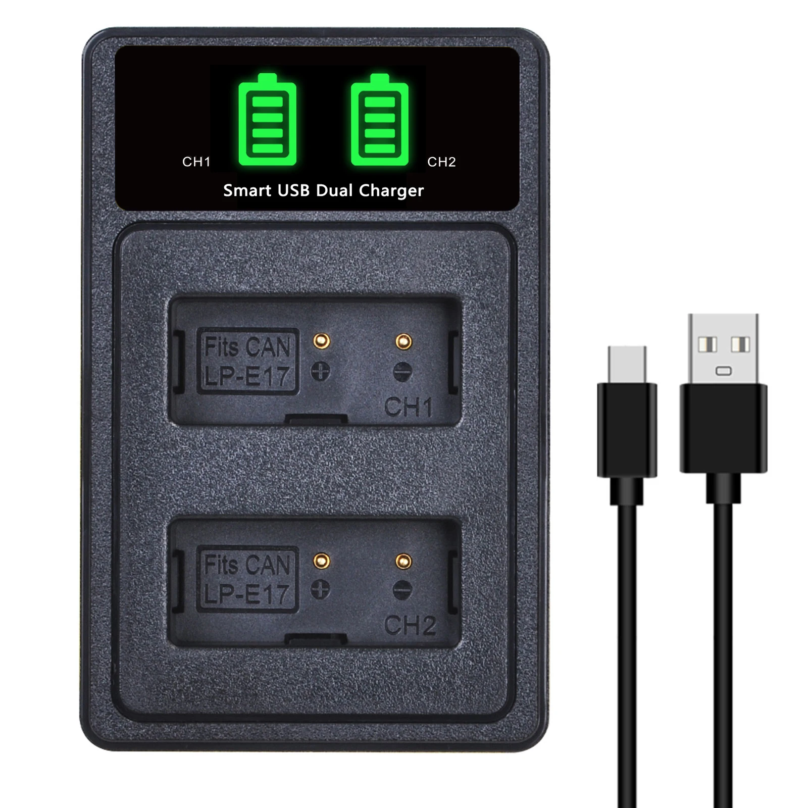DuraPro LPE17 LP E17 Battery +LED Charger with cable for Canon EOS RPRebel SL2 SL3 T6i T6s T7i M3 M5 M6 250D Camera Accessories
