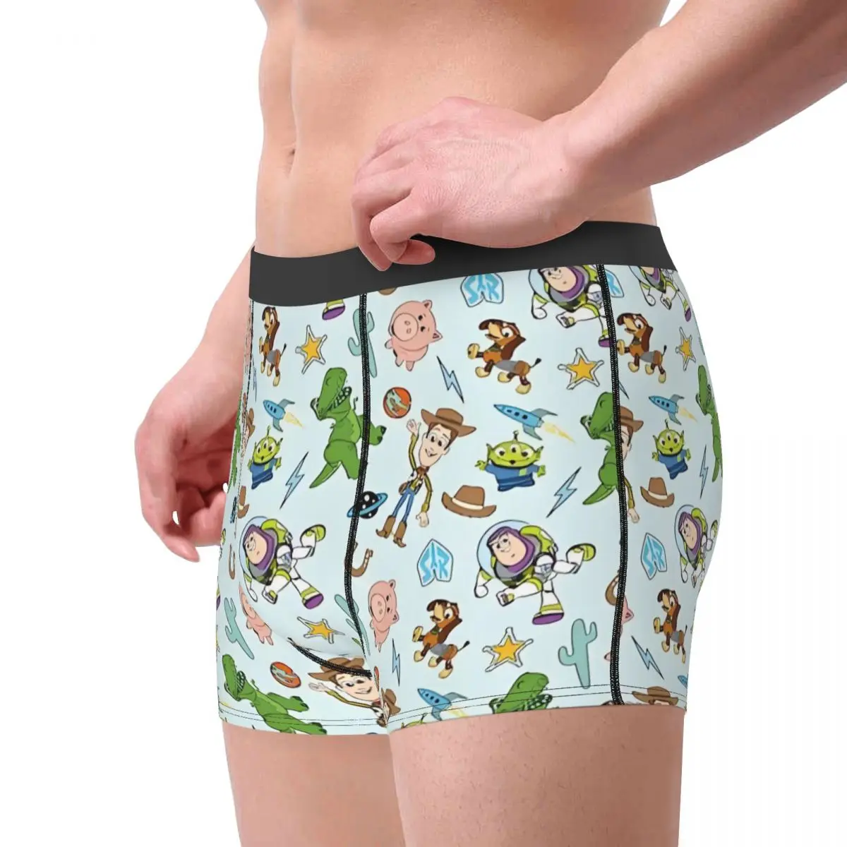 Personalizzato Toy Story Cartoon Anime Figura Intimo Uomo Traspirante Woody Buzz Lightyear Boxer Slip Pantaloncini Mutandine Mutande morbide