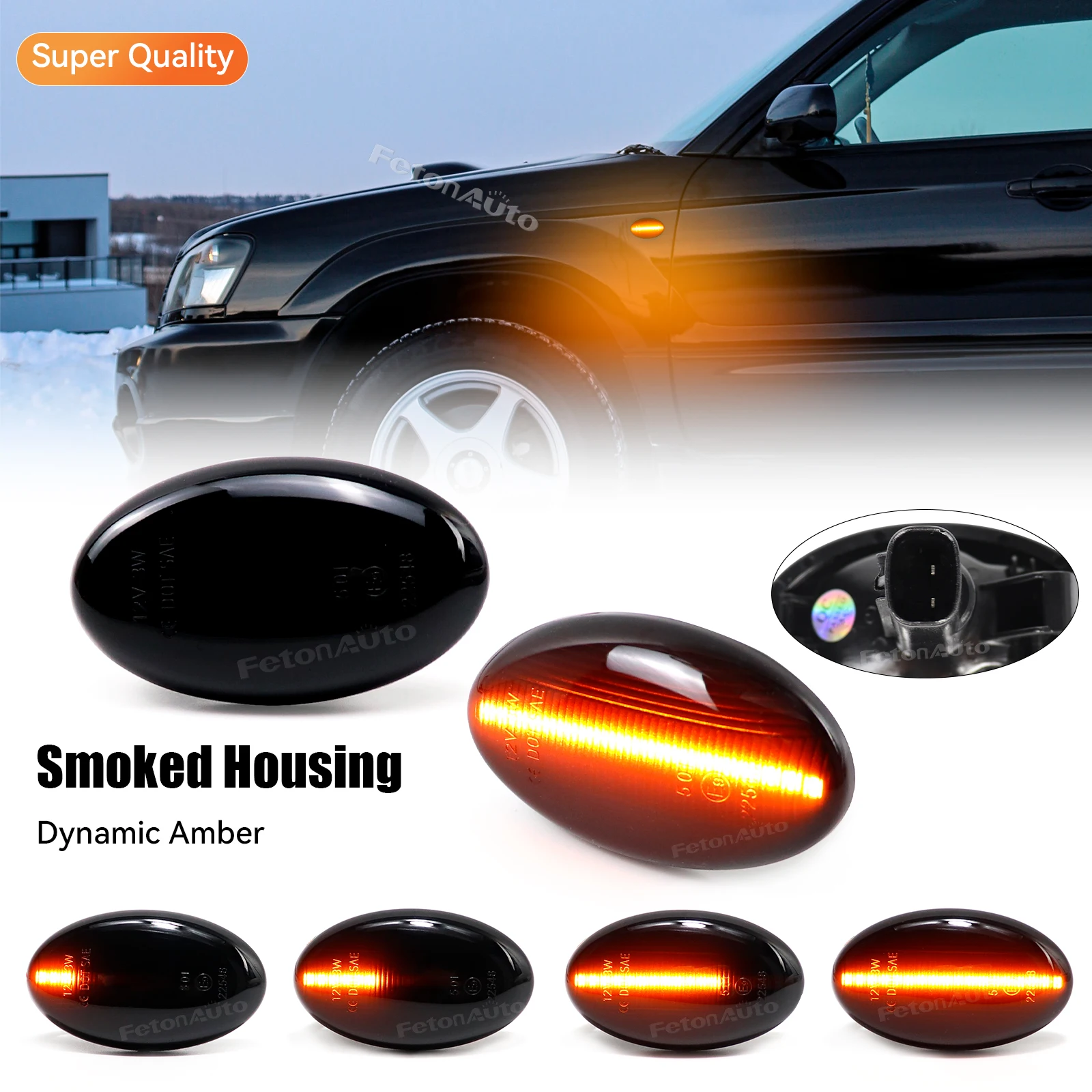 Image of Sequentielle Blinkende LED Blinker Seite Marker Licht Für Subaru Liberty 2000-2003 Forester Impreza WRX STI GDA GDB 2002-2007