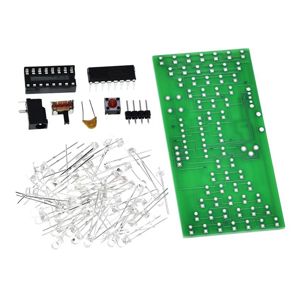 5V Electronic Hourglass DIY Kit Funny Electric Production Kits Precise with LED Lamp Double Layer PCB Board