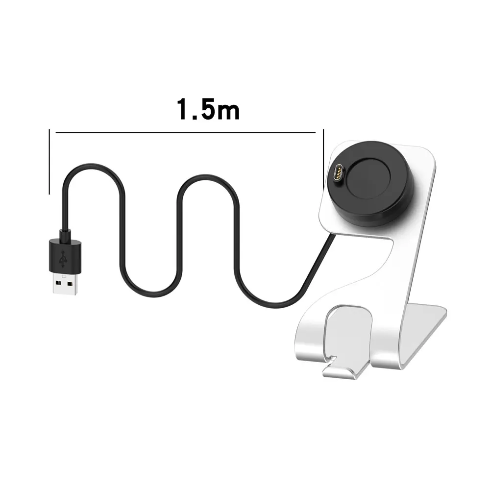 قاعدة شحن معدنية لغارمين فينيكس ، كابل شحن ، سلك حامل ، غريزة 2 ، Vivoactive 3 ، 4 ، 4S ، Venu 2 ، 2S ، 7 ، 7X ، 7X ، 5 ، 5X Plus ، 6 ، 6X ، 6s