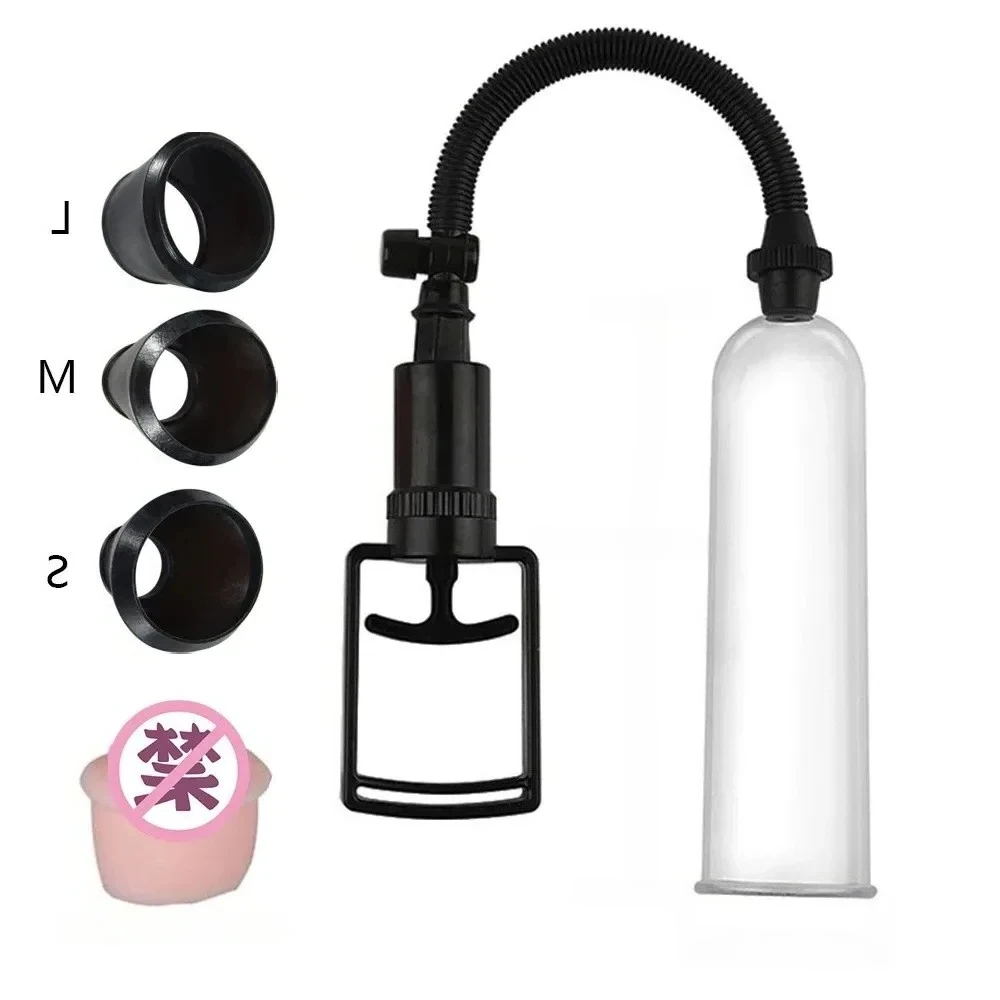 Manual Vacuum Penis Pump Male Private Massage Device Effective Enlargement Training Adult Personal Care Toy