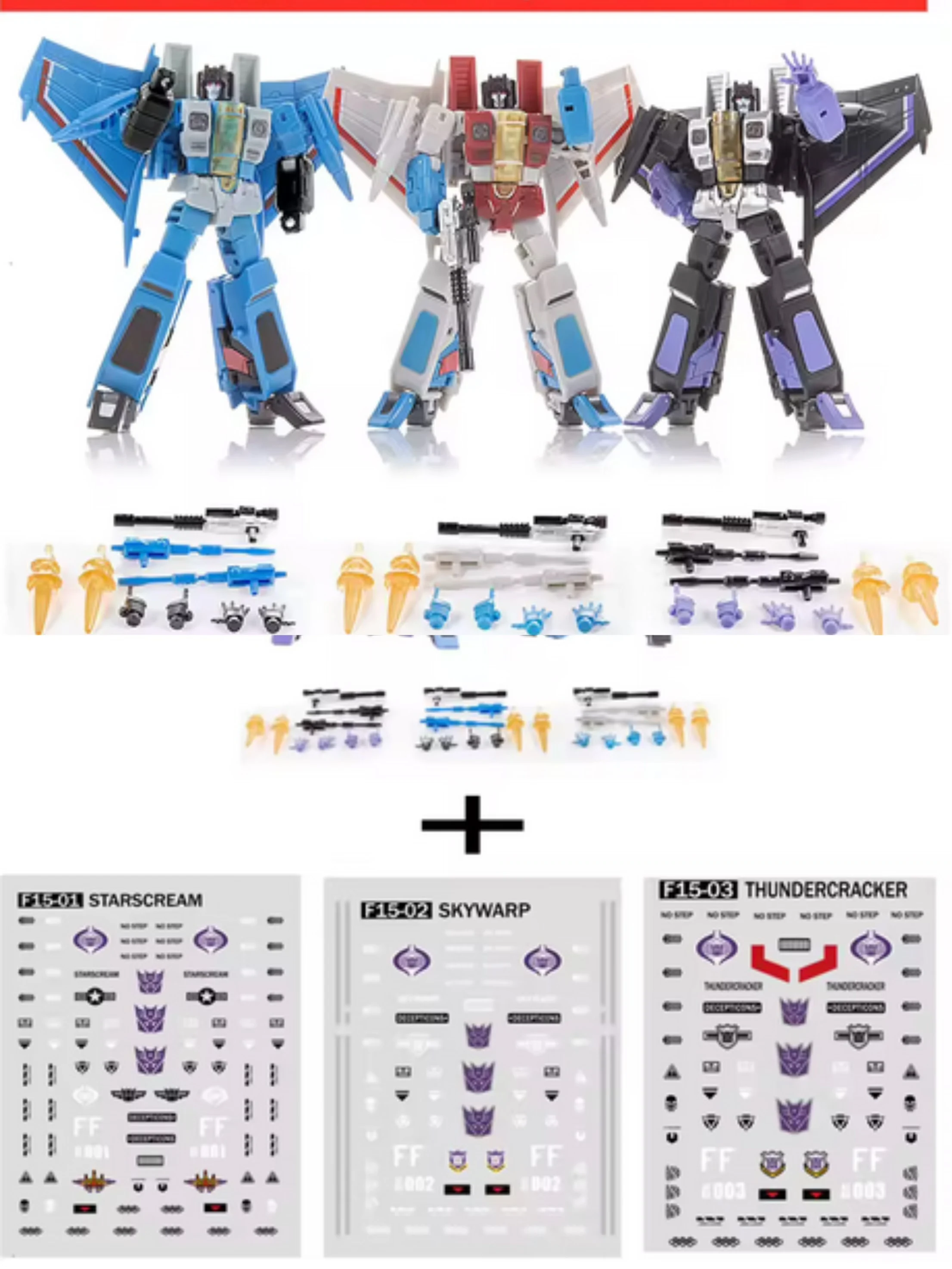 Transformowane zabawki JinBao Flight Squad Red Spider F15 FG01-03 12CM Mini kieszonkowy model wojenny akcja lalki KO kolekcja prezenty