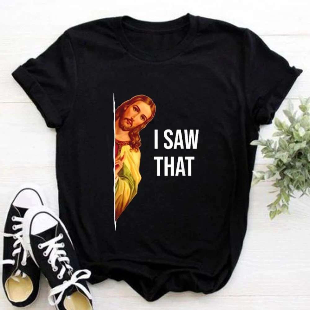 Jesus Cross Christian Cotton T-Shirts Printed Men Women Casual Short Sleeve T Shirt Oversized Harajuku Unisex Tees Tops Clothing