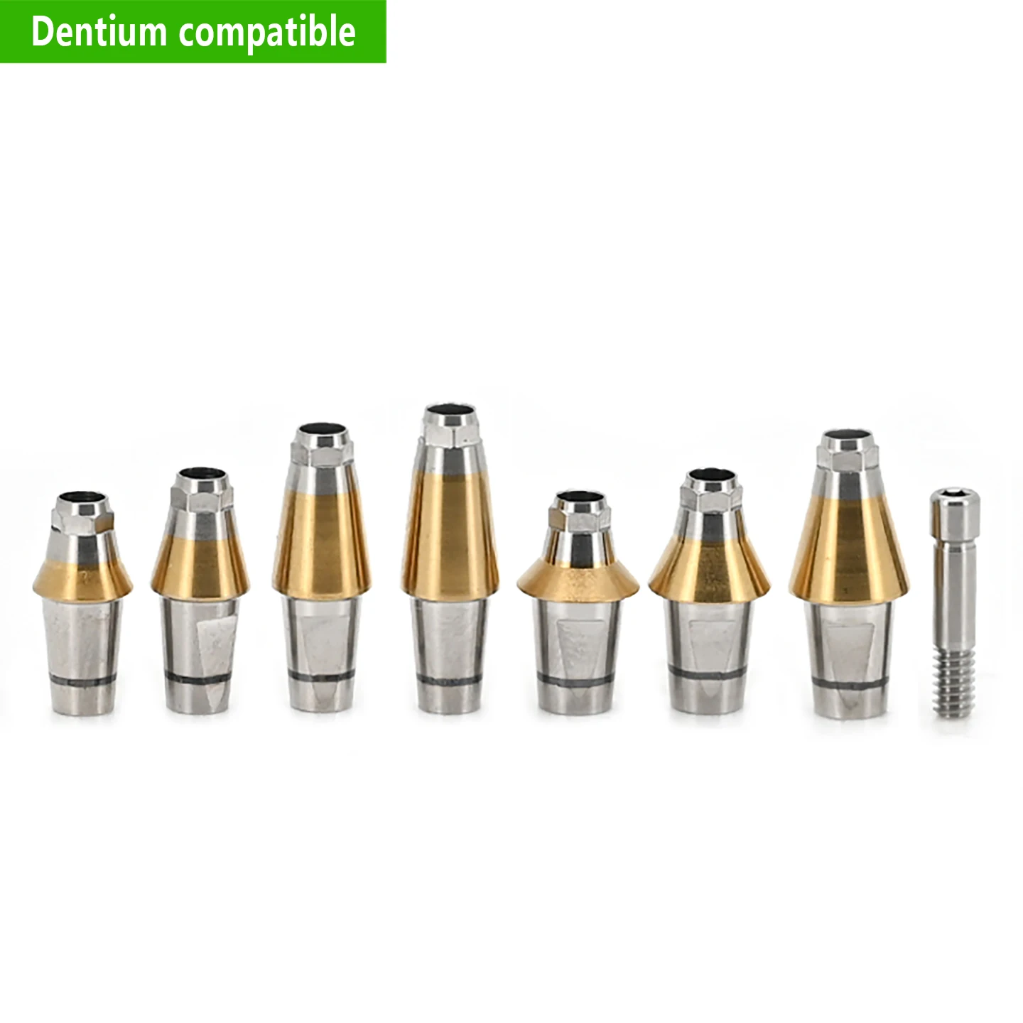 For Dentium Grade 5 Titanium Dental Abutment Parts Transfer Straight Abutment with Screw Medical Consumables Factory Sales