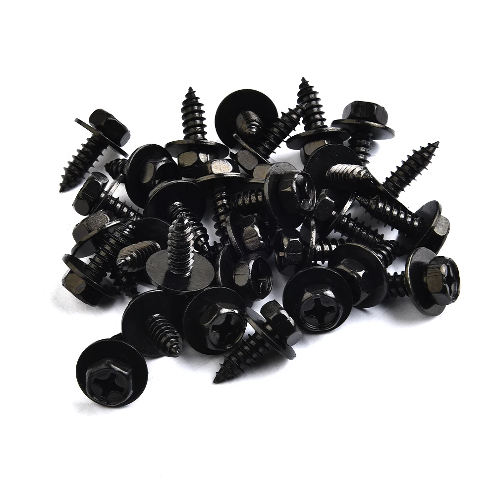 

30 Pcs Mud Shield Screw Under Cover Bolt End Cap Bolt For Toyota Part Number 90159-60498 Mount Bracket Bolt Splash Pan Screw