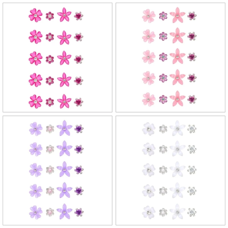 

20PCS Small Flowers Hair Clip Flower Hairpin for Girls Wedding or Daily Use 15UB