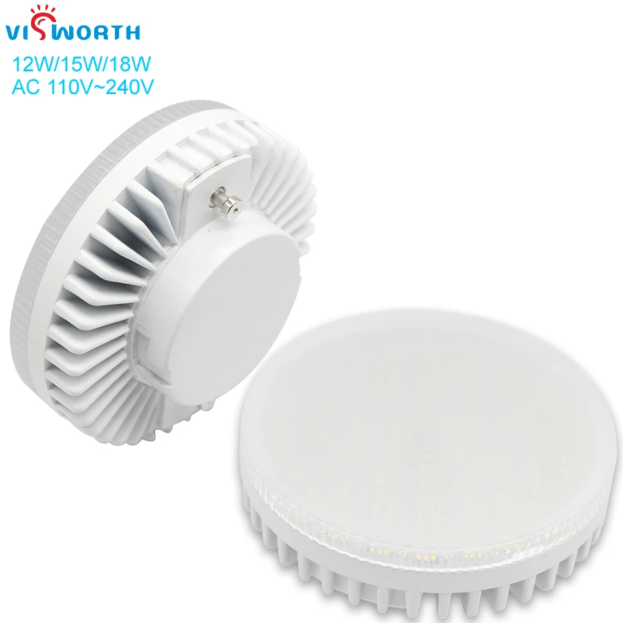 GX53 Led Lamp Smd2835 High Brightness Led Spotlight 12W 15W 18W Cabinet Lamp AC 110V 220V 240V Warm Cold White Bulb Light