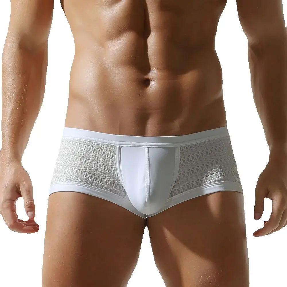 

Men's Low Waist Sissy Boxer SEOBEAN Panties Solid Comfortable Underwear Basic Gay Sexy Personality Innerwear