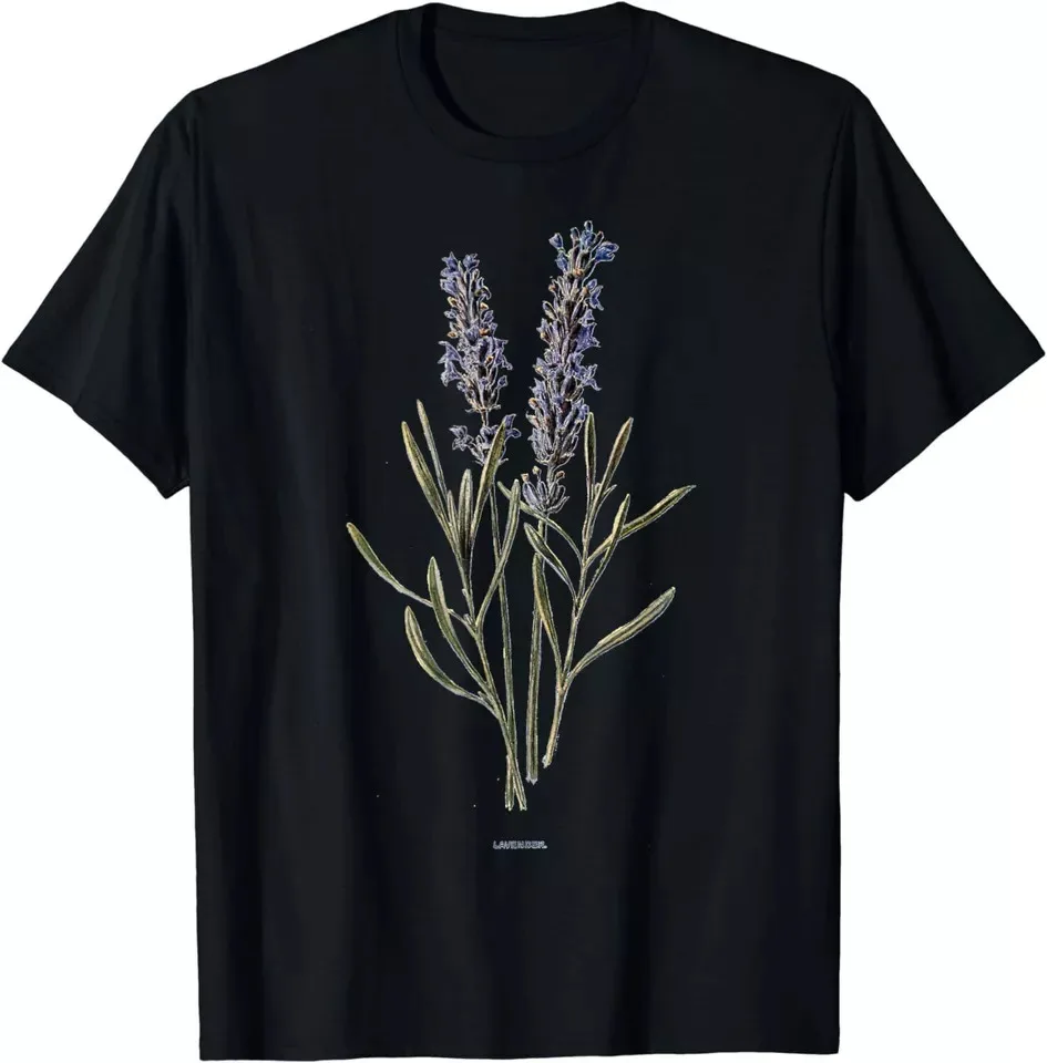 

Lavender Botanical Print Plant Lover Unisex T-Shirt Size S-5XL