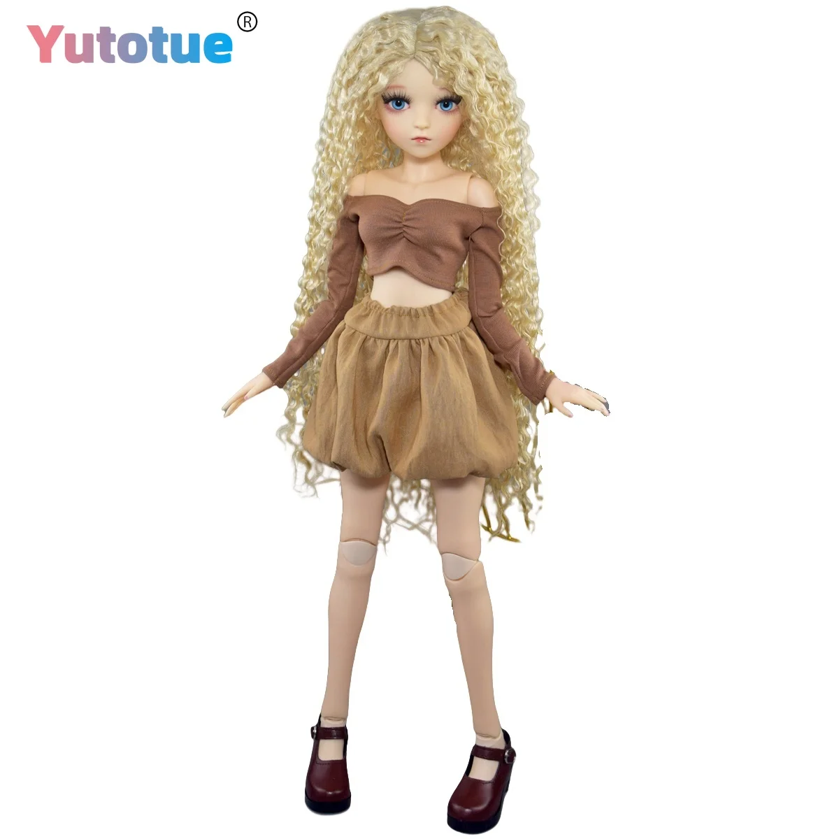 

YUTOTUE 60 см высота голубые глаза кукла для девочек с модным комплектом одежды блондинка вьющийся парик BJD кукла игрушка