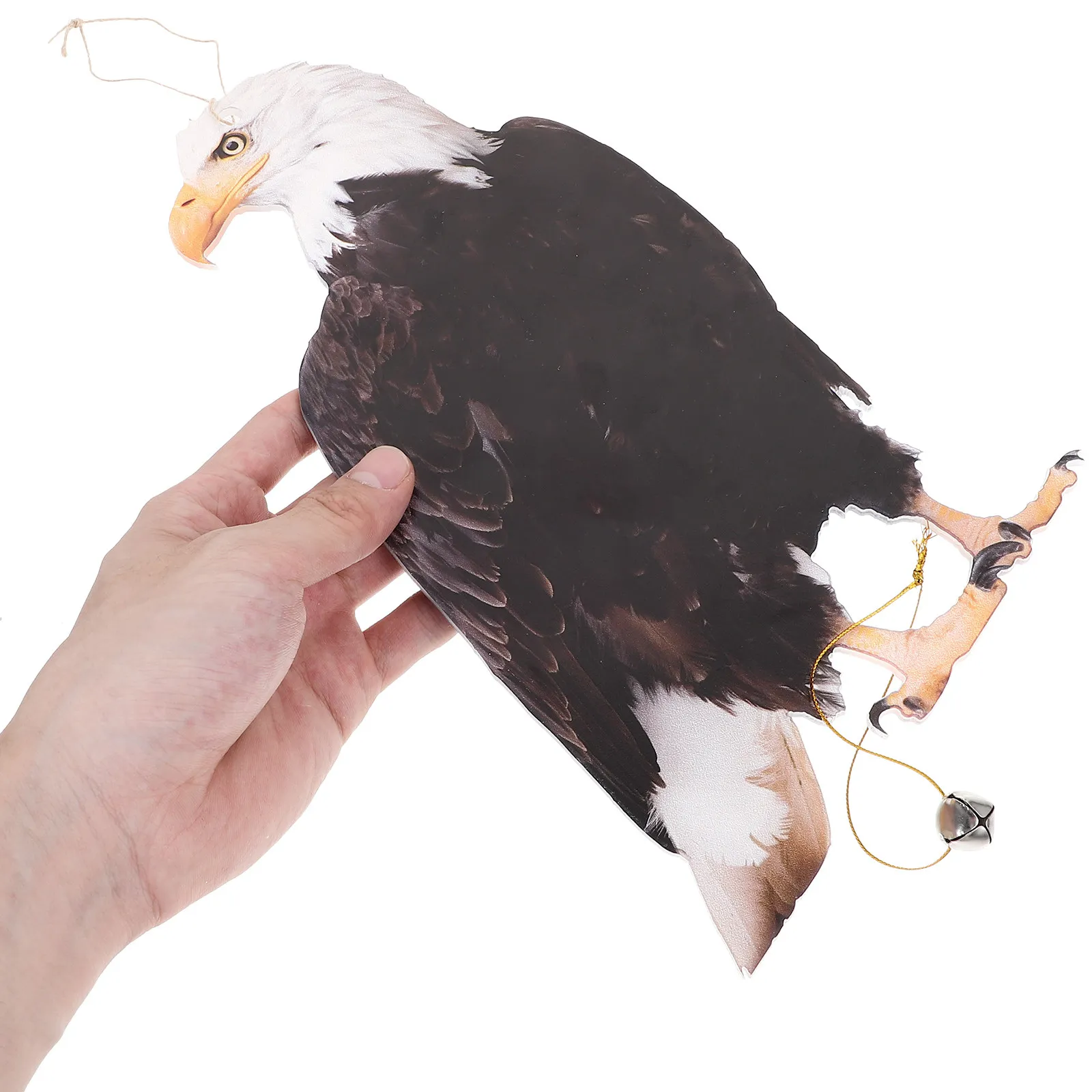 2Sets Realistic Eagle Bird Deterrent Acrylic Metal Rotating Wind Spinner Outdoor Garden Yard Hanging Decoration Lawn Ornament