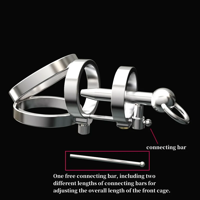 New Metal Chastity Cage BDSM Bondage Cock Lock with Urethral Catheter Gay Abstinence Anti-Cheating Penis Ring Adult Sex Products