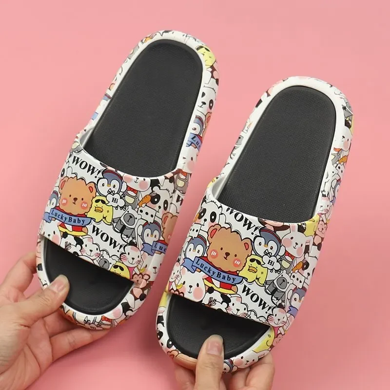 34-35 Pantofole con fondo spesso Little Bear di piccole dimensioni Coppia di alta moda Scivoli con suola spessa Pantofole da donna da spiaggia in