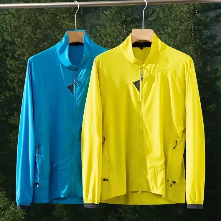 

Ultra-Thin Breathable Qui-Dry Wear-Resistant Waterproof Outdoor Soft ell Jaet Sun Protection Clothing Outerwear for Men...