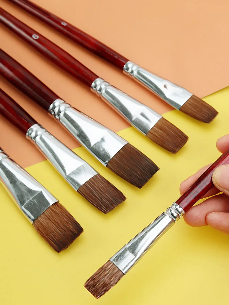 6 Piece Artist Oil Painting Brushes Set