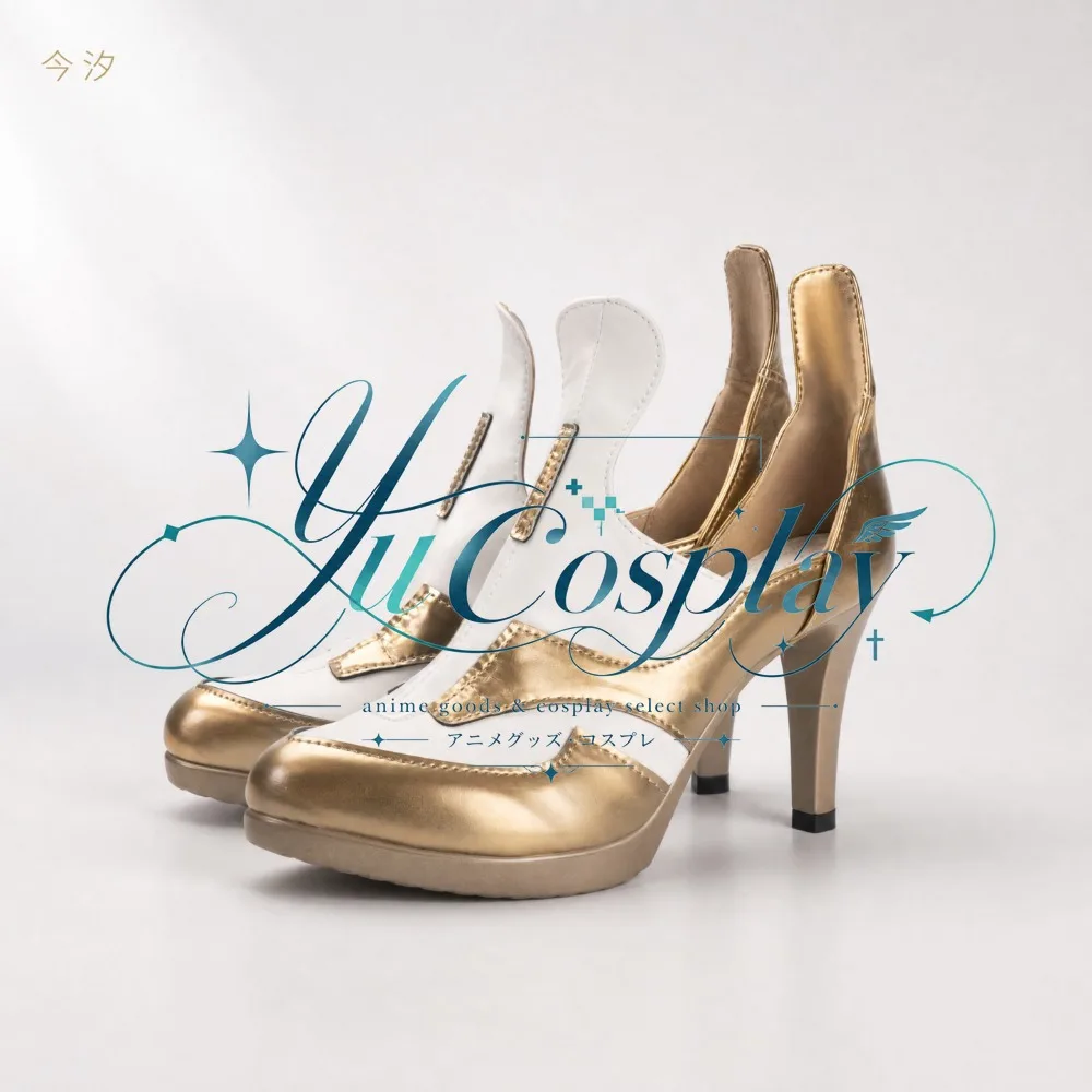 Wuthering Waves Jinhsi Concert Style Cosplay Shoes High Heel Boots Character Footwear Stage Performance Design