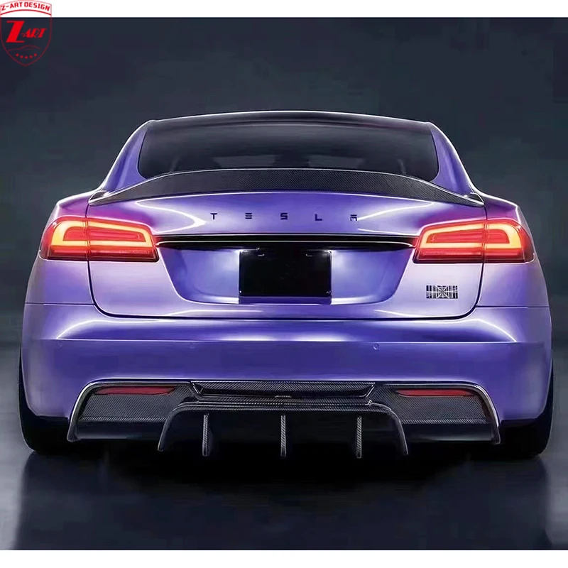 Z-ART 2021+ Model S Dry Carbon Fiber Aerokit for Tesla Model S Carbon Fiber Body Kit