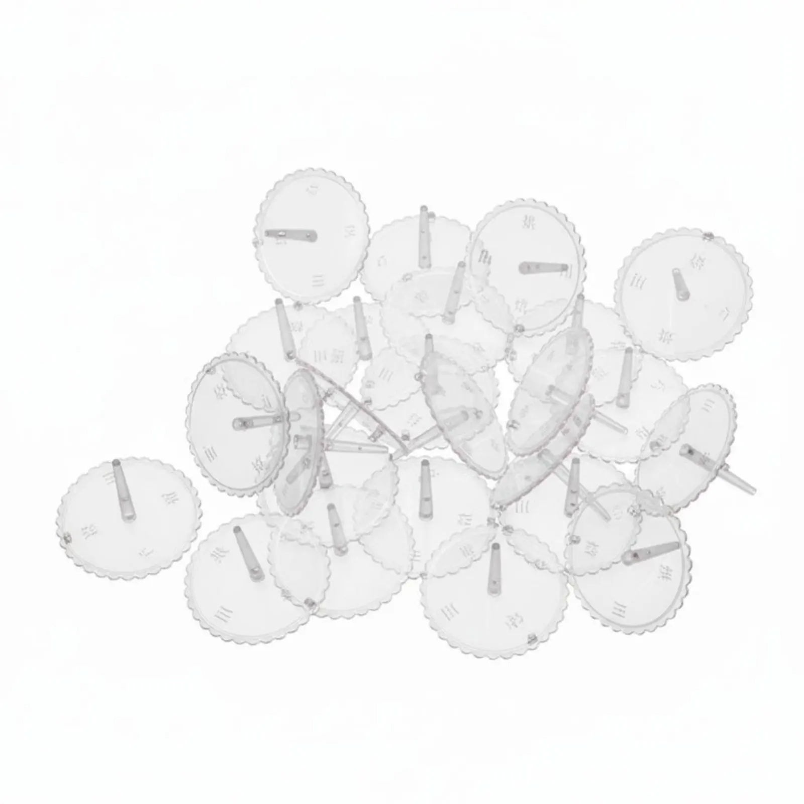 

100 Pieces Transparent Topper Insert Cake Support Thickened Transparent Cake Cake Support Firmly Holds Decorations Firm Hold