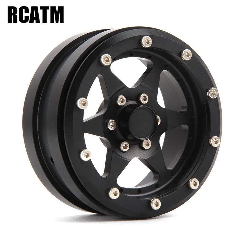 

2pcs CNC Metal Alloy 2.2inch Wheel Rim Beadlock For 1/10 RC Crawler Car TRX4 Defender G500 TRX6 G63 D90 Axial SCX10 90046 TF2