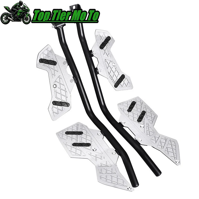 Motorcycle Front & Rear Footrest Step Crash Guard Bumper Crash Bar With Footrest Fit For YAMAHA NMAX155 2020-2025