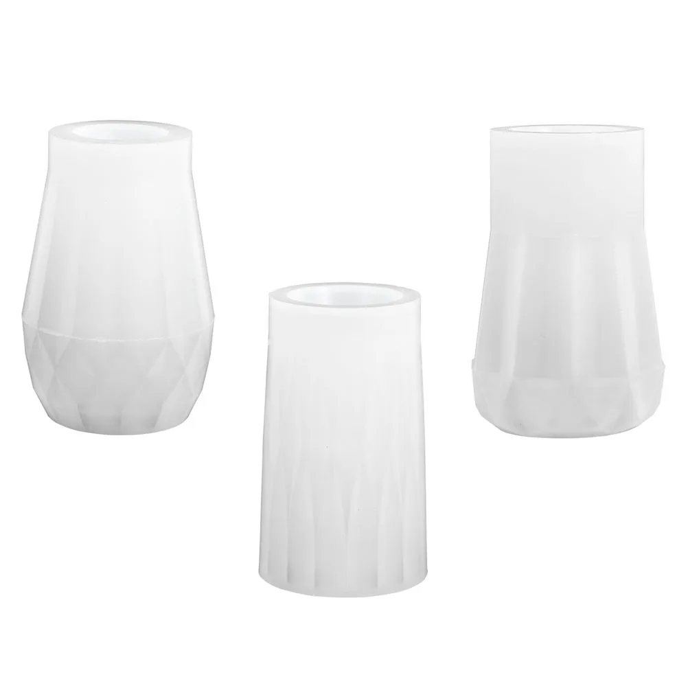 3Pcs Nonstick Silicone Vase Mold DIY Storage Box Casting Mould Personalized Flower Pot Silicone Vase Mold Flowers Holder Mould