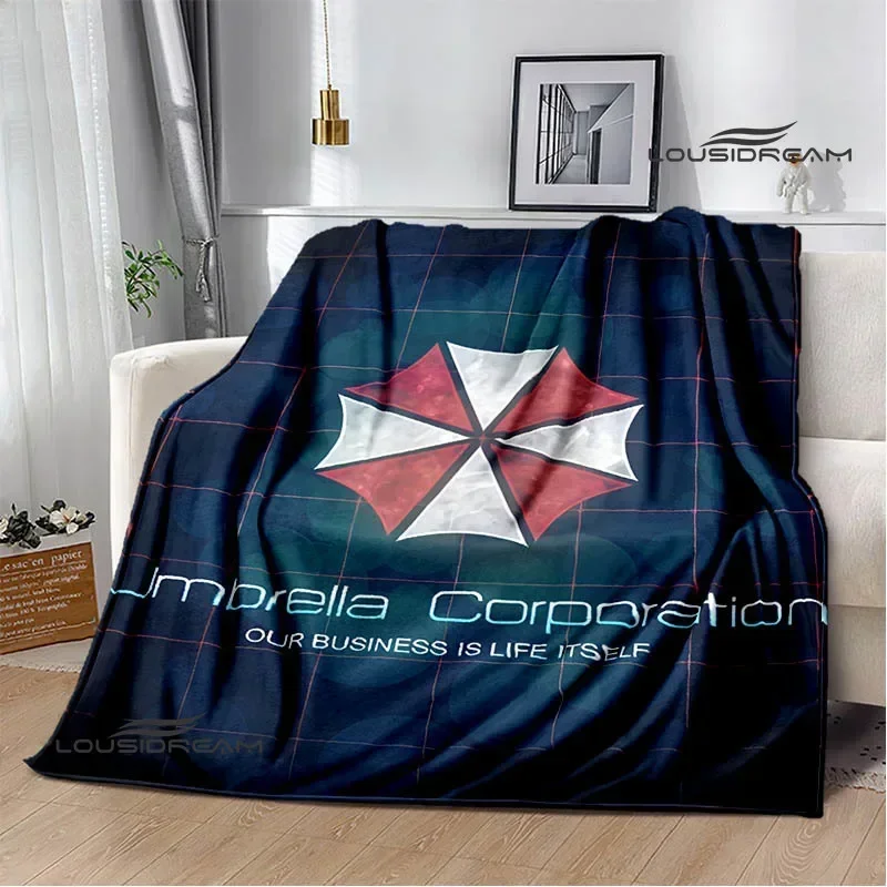 R-Resident Evil Umbrella printed blankets Picnic blanket Flange Warm blanket Home travel blankets bed linings birthday gift