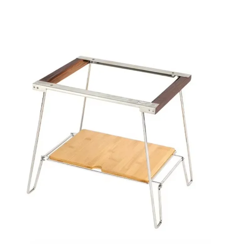 

Современный портативный складной стол из серебристого алюминиевого сплава для пикника и барбекю на открытом воздухе, многофункциональная мебель на 8 мест, нержавеющая сталь