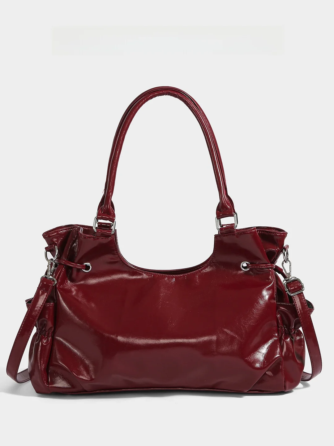 

CharlieKitty Official Website Women's Handbag Shoulder Bag 2026 New Style Casual Simple Fashion Color Block PU Leather