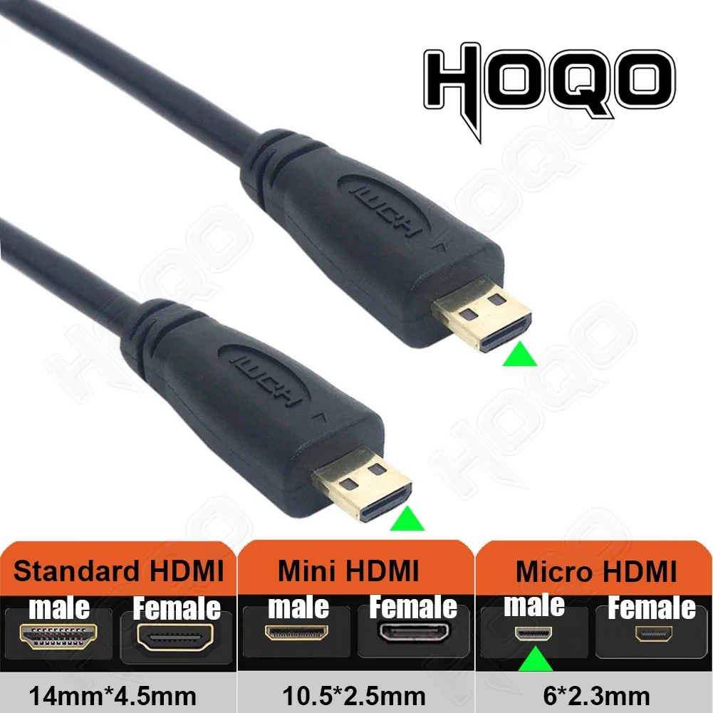 micro hdmi to micro hdmi extension 30cm 50cm 1m D Type Micro HDMI Male to Male / Female Short Cable