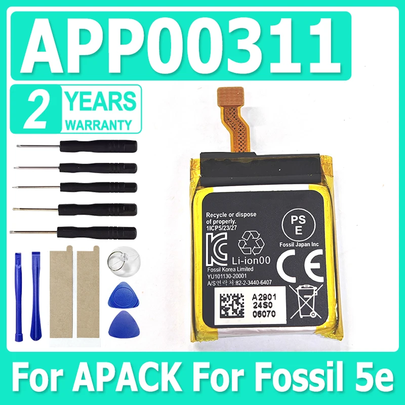 

2025 YEAR New Battery APP00311 For Fossil APACK Battery +Tools