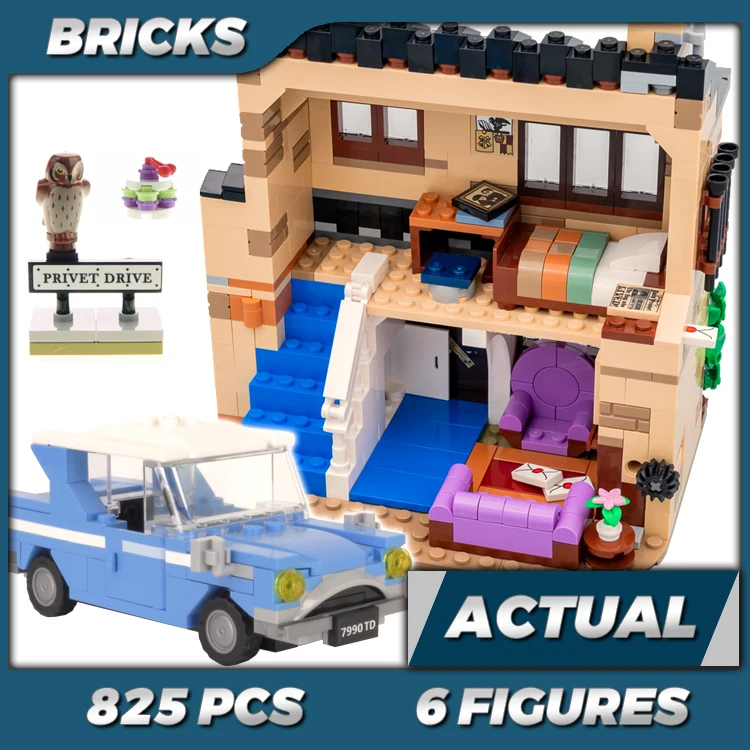 825pcs Magical World of Wizards 4 Privet Drive 2-story House Secret Home 11571 Building Kits sets Compatible With Bricks