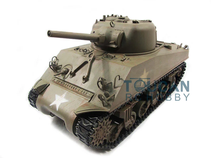 Metal Mato 1/16 M4A3 Sherman RC Tank RTR Infrared Recoil Army Green 1230 TH00673-SMT4