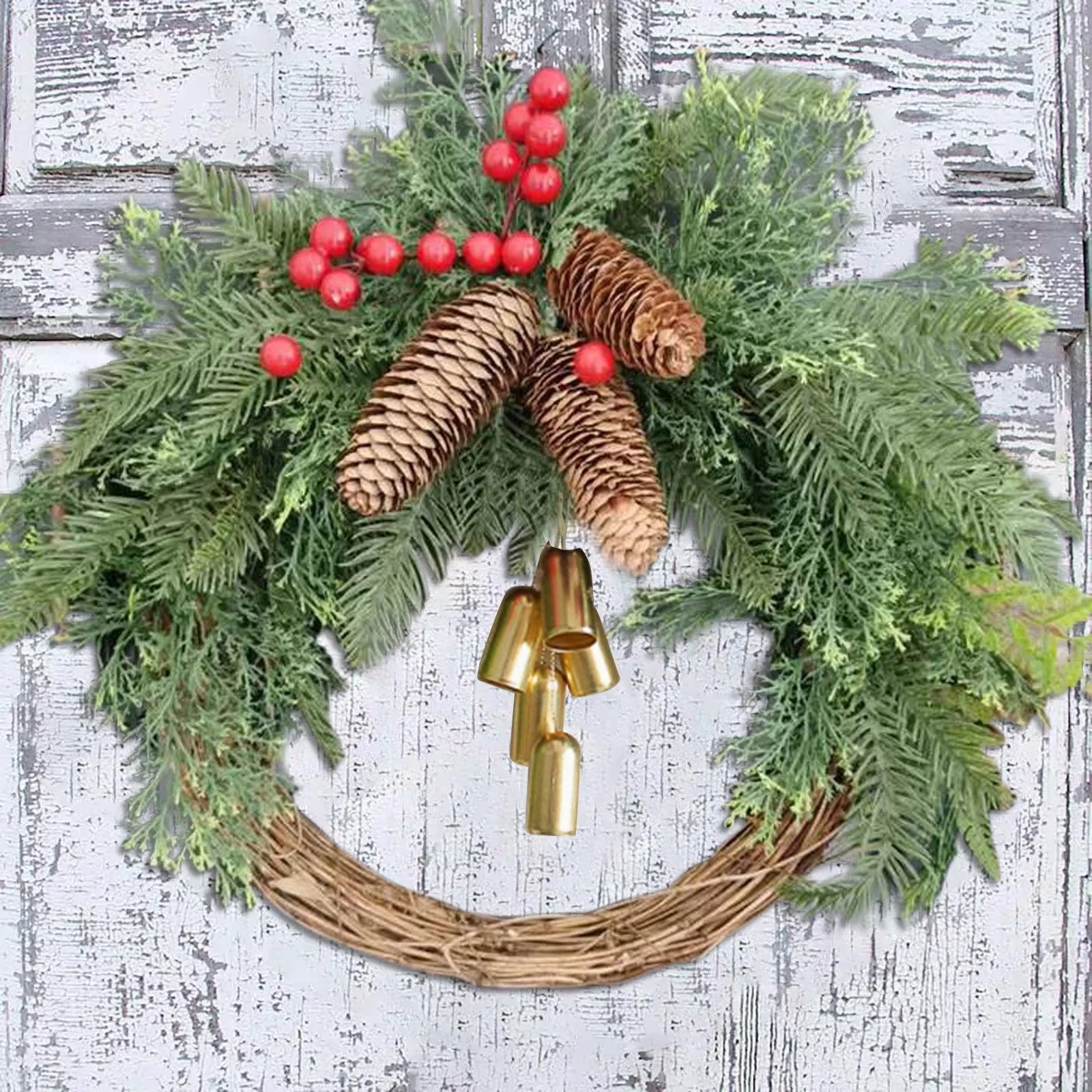 Boho Krans Handgemaakte Kerstdag Krans Deurdecoratie Krans Kunststof Voor Thuis Kerstfestival Muur