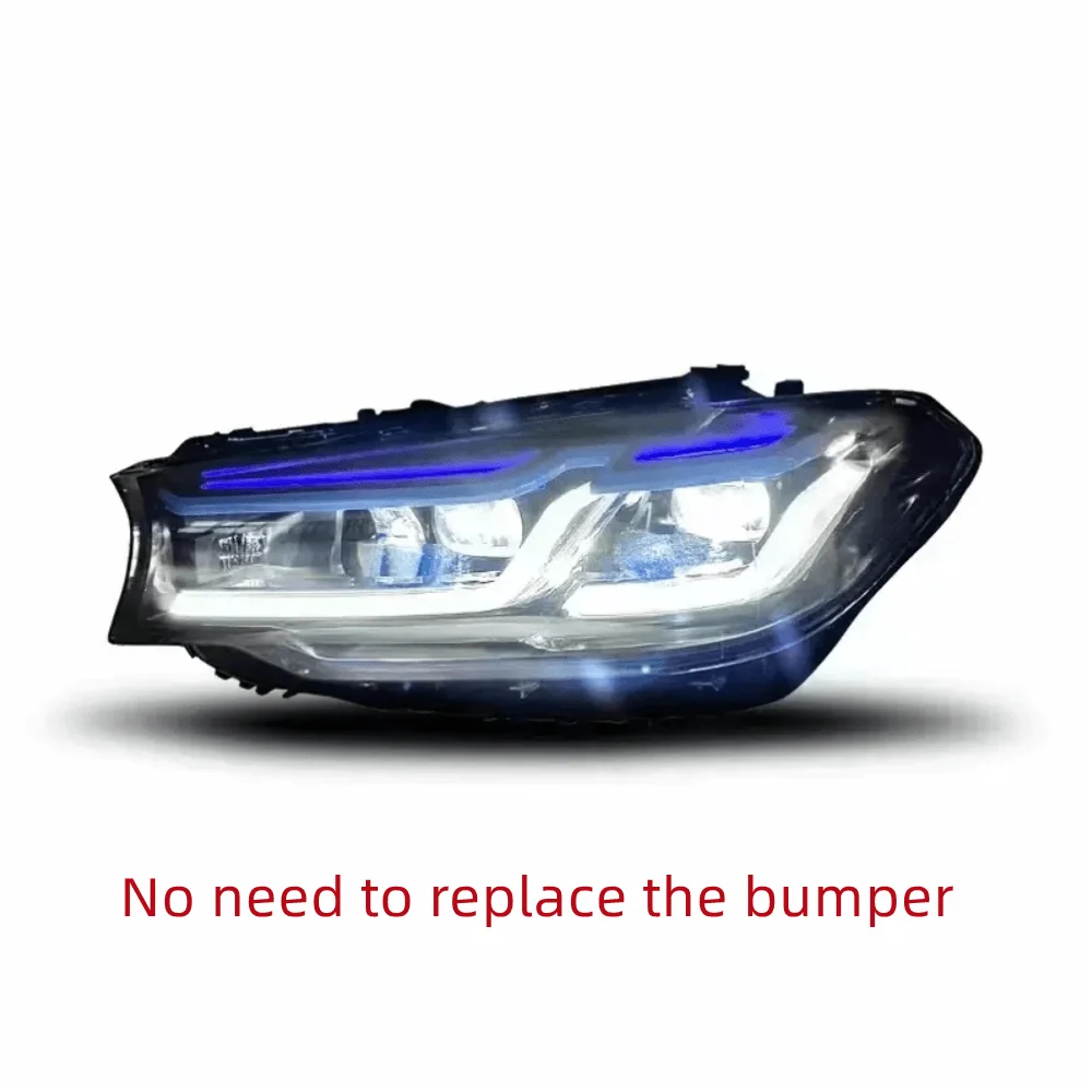 Car LED front bumper Headlight taillight Assembly for BMW 5 series G30 G38 M5 2018-22 front lamp DRL daytime running light