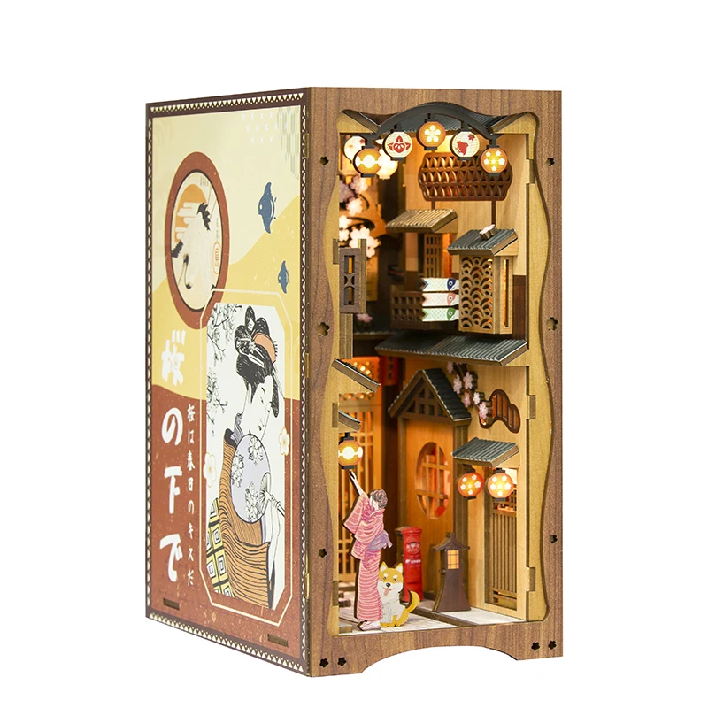 CUTEBEE DIY Book Nook Eternal Bookstore Miniature House Dollhouse Fast Shipping Overseas Warehouses Mother's Day Gift