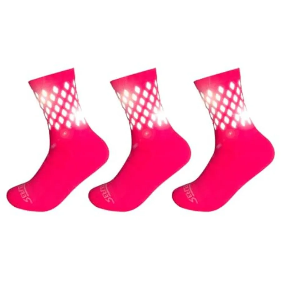 

Reflective Socks for cycling and running - 330 Candle Power High Visibility Night Safety Gear - Biomotion Support