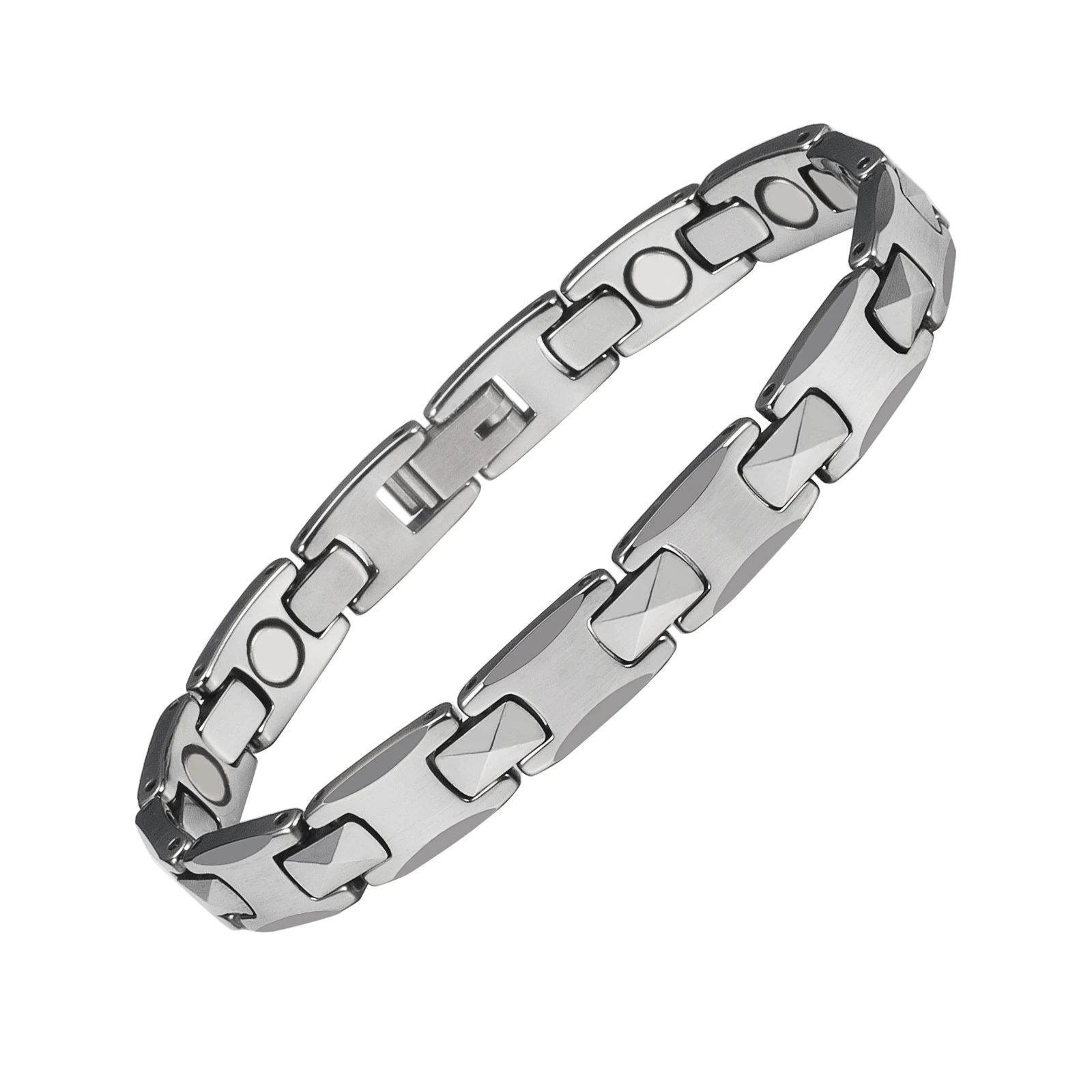 Wollet Jewelry Solid Tungsten Link Bracelet for Women Men Link, Contemporary Style Stylish Women's Gift