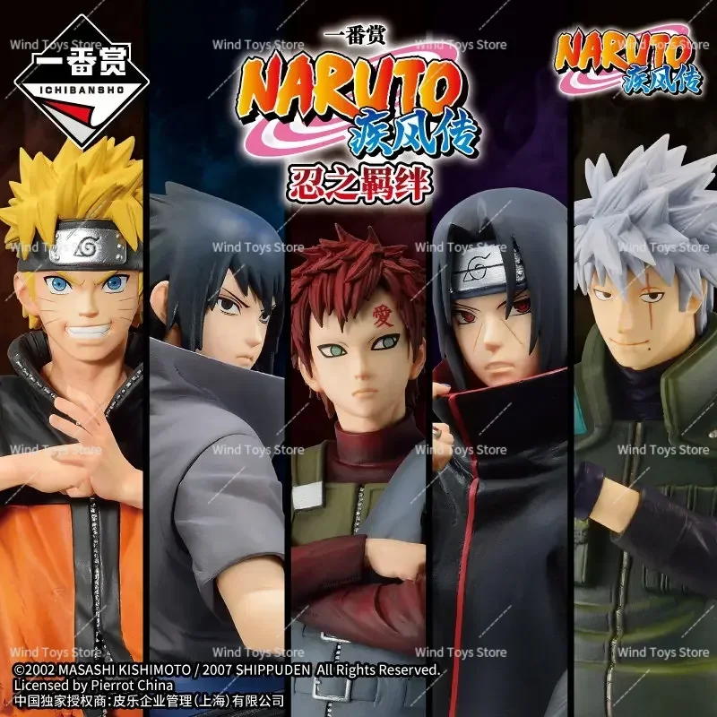 

In Stock Naruto Original Bandai Ichiban Kuji Naruto Gaara Uchiha Itachi Uchiha Sasuke Figure Colectionable Model Ornament