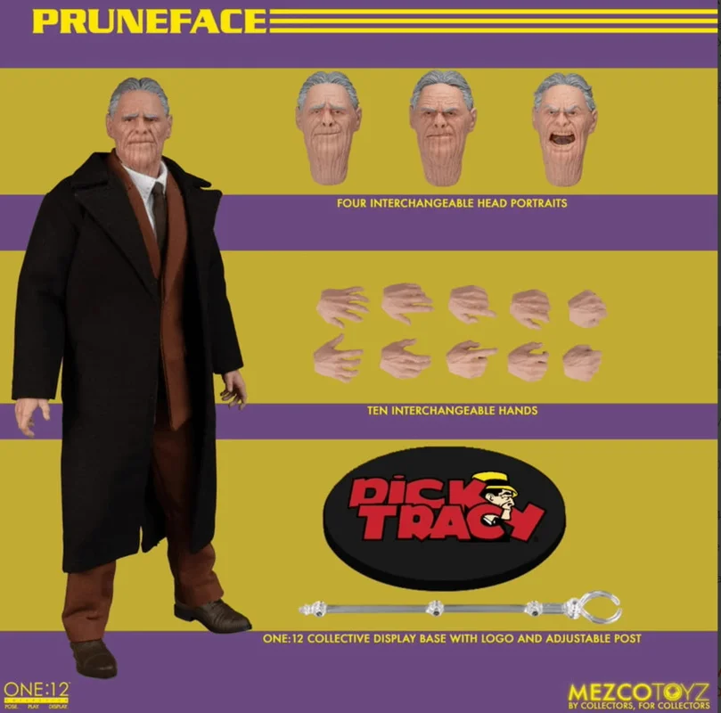 Collection Mezco 1/12 Scale Male Soldier Dried Face Detective Tracy Full Set 6