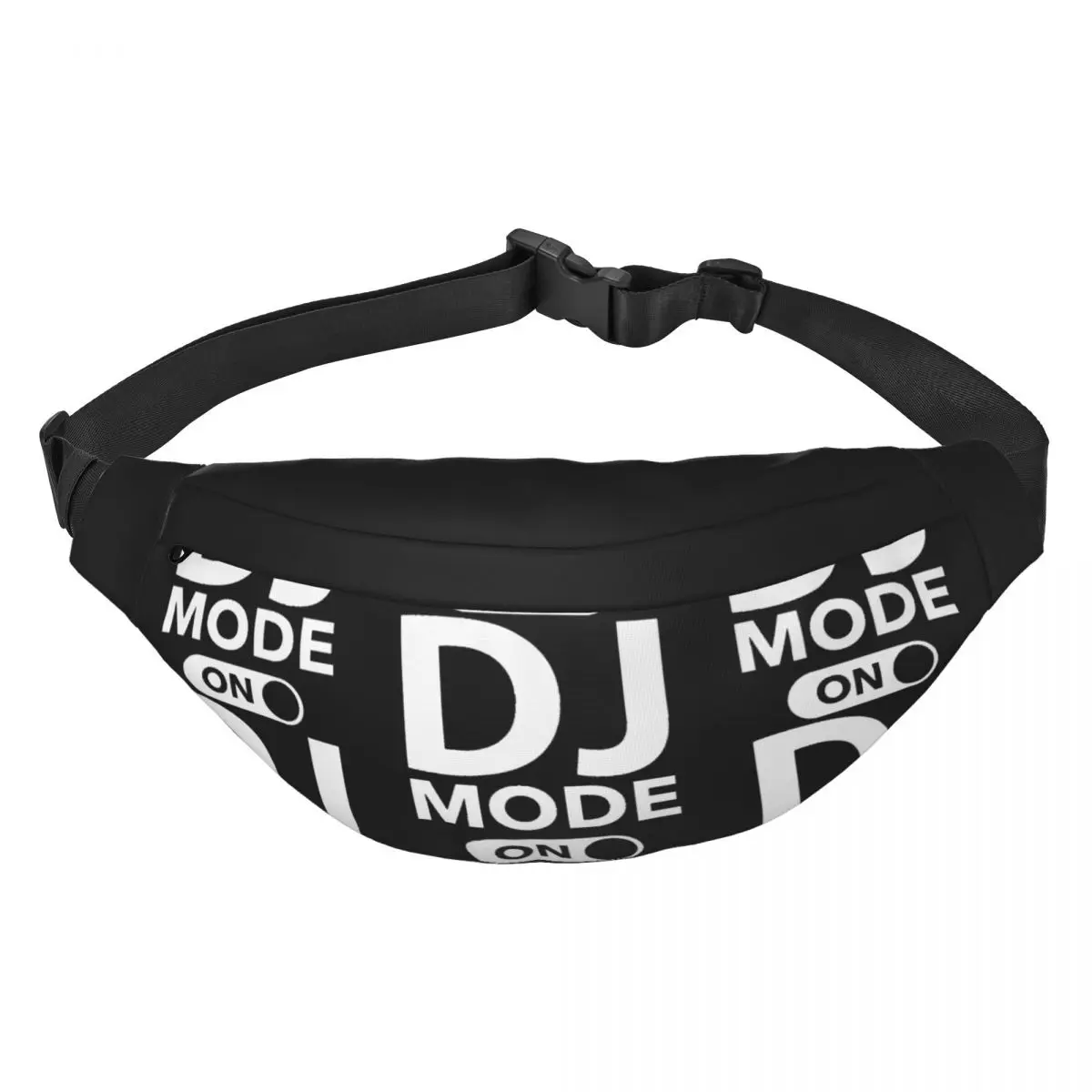 DJ Mode ON Disc Music Unisex Waist Bag Multifunction Sling Crossbody Bags Chest Bags Short Trip Waist Pack