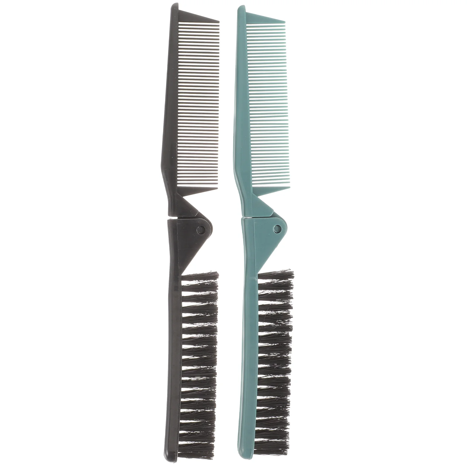 2 Pcs Pocket Combs for Men Double Teeth Folding Salon Hair Brush Portable Straight Curl Women Child