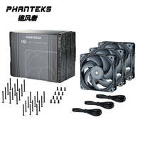 Phanteks T30 120mm High Wind Pressure Industrial Grade Cooling fan Vapo Bearing 4pin PWM 3000 rpm Remperature Control Silent Fan