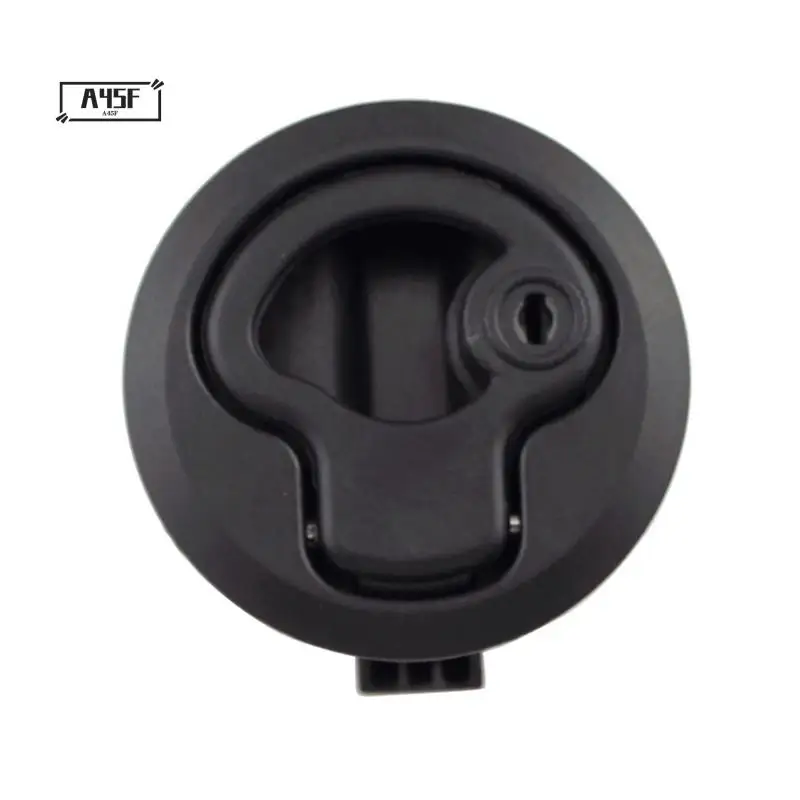

A45F-1 Piece Rv Toilet Door Lock Marine Deck Lock Floor Snap Lock With Key Round Lock
