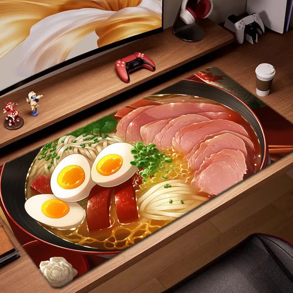 

Художественный коврик для мыши Ramen, игровые аксессуары, коврик для клавиатуры XXL, большой запирающий край, 900X400 мм, настольный коврик, игровой коврик для мыши